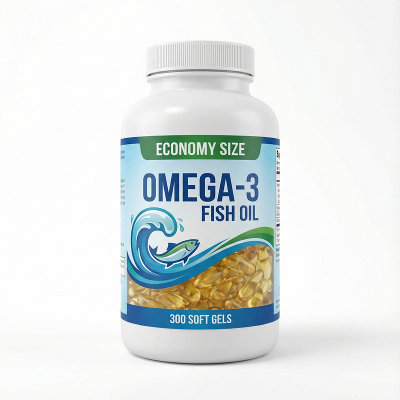 Omega-3 Fish Oil Economy Size 300 Soft Gels